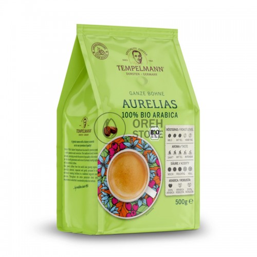 Кофе в зернах Tempelmann Aurelias Caffe crema 100% Bio Arabika 500 г.