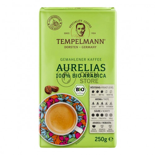 Кофе молотый Tempelmann Aurelias 100% Bio Arabika 250 г.