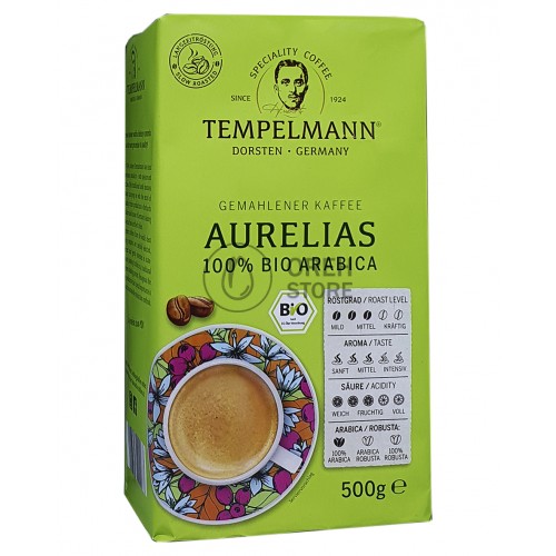 Кофе молотый Tempelmann Aurelias 100% Bio Arabika 500 г.