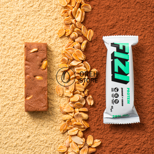 Fizi Protein Peanut+Cacao 45г. Протеиновые батончики