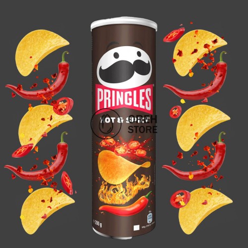 Чипсы Pringles Hot & Spicy 165г. (Принглс Остренький)